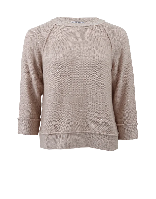 Raglan Paillette Pullover