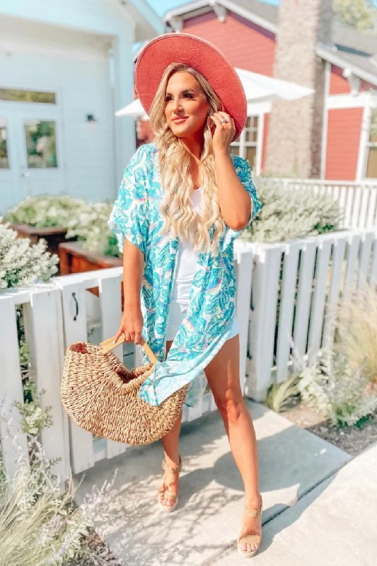 Panama Tropical Print Kimono