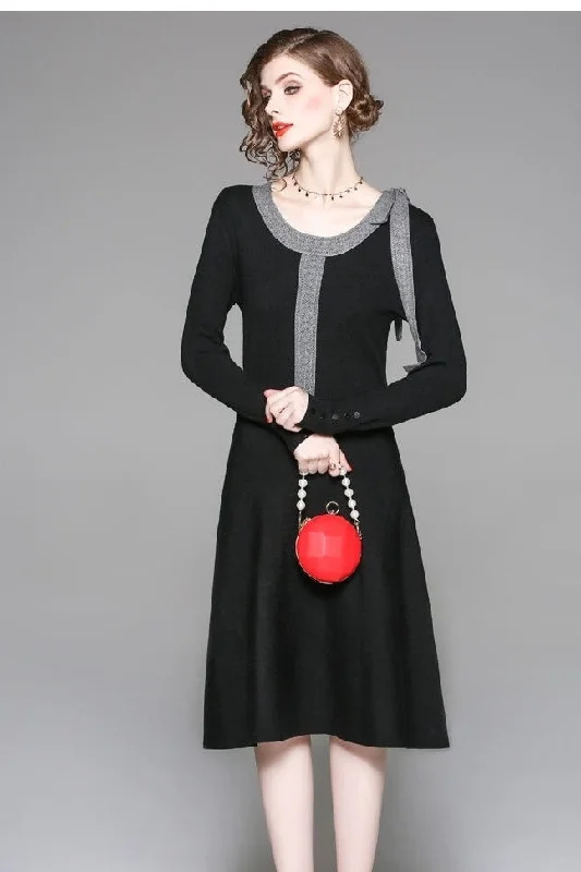 Tencel Dress W/ Shoulder Tie