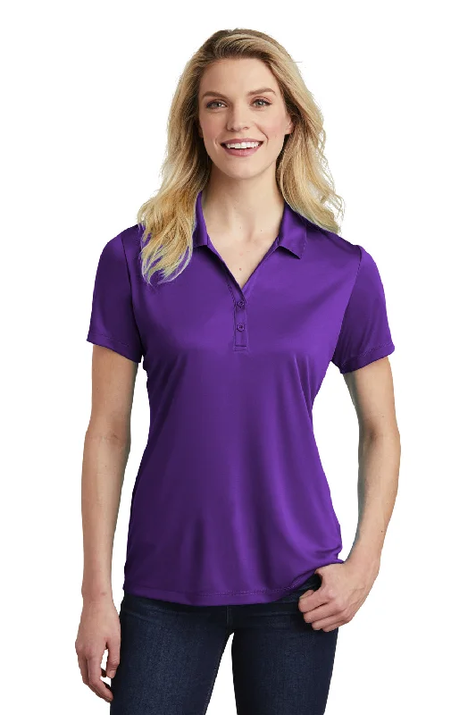 Sport-Tek Womens Competitor Moisture Wicking Short Sleeve Polo Shirt - Purple