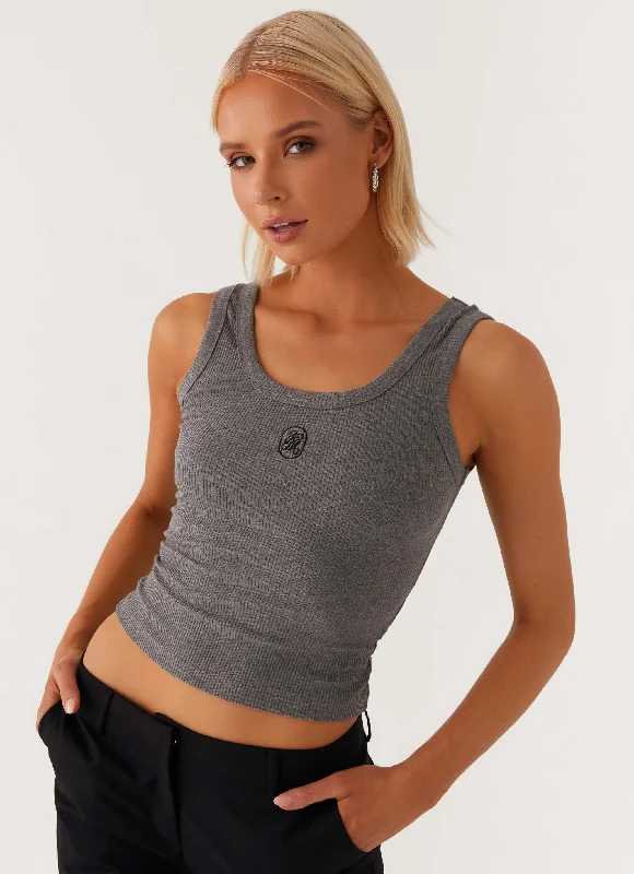 Signature Tank Top - Dark Grey Marle