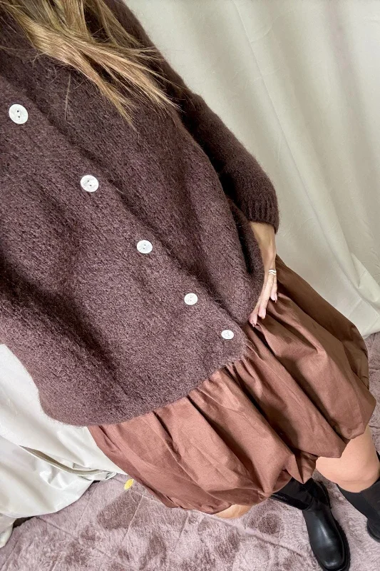 A-bee - Soft Cardigan - Chocolate