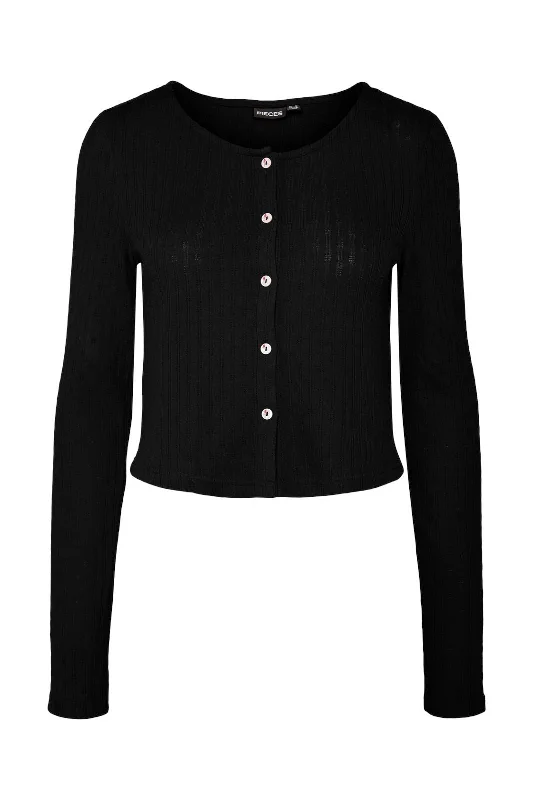 Pieces - Pcsourtney Ls Cardigan - 4765844 Black