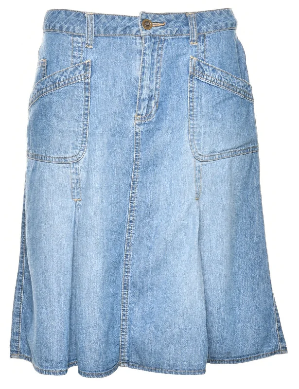 A-Line Denim Skirt - M