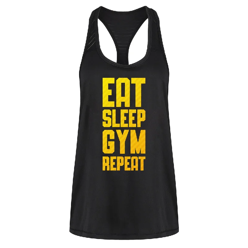 Eat Sleep Gym Repeat Mesh Racerback Vest