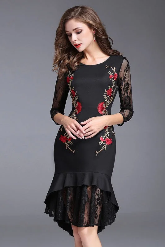 Embroidered Lace Dress