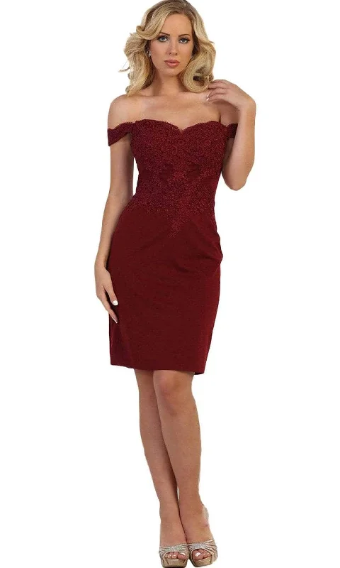 May Queen - Sweetheart V-Back Sheath Dress MQ1577