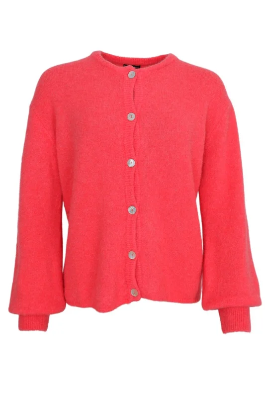 Forudbestilling - Black Colour - Bcbella Knit Cardigan 1205 - Coral Red