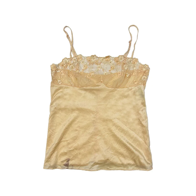 Sheer Lace Trim Camisole