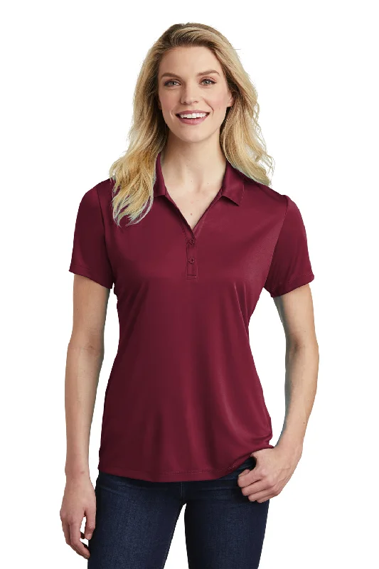 Sport-Tek Womens Competitor Moisture Wicking Short Sleeve Polo Shirt - Maroon