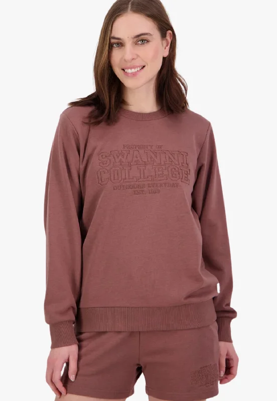 Swanndri Womens Scholar Embroidered Crewneck Sweatshirt