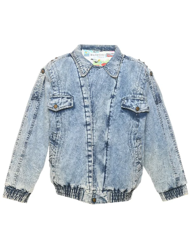 Acid Wash Denim Jacket - XL