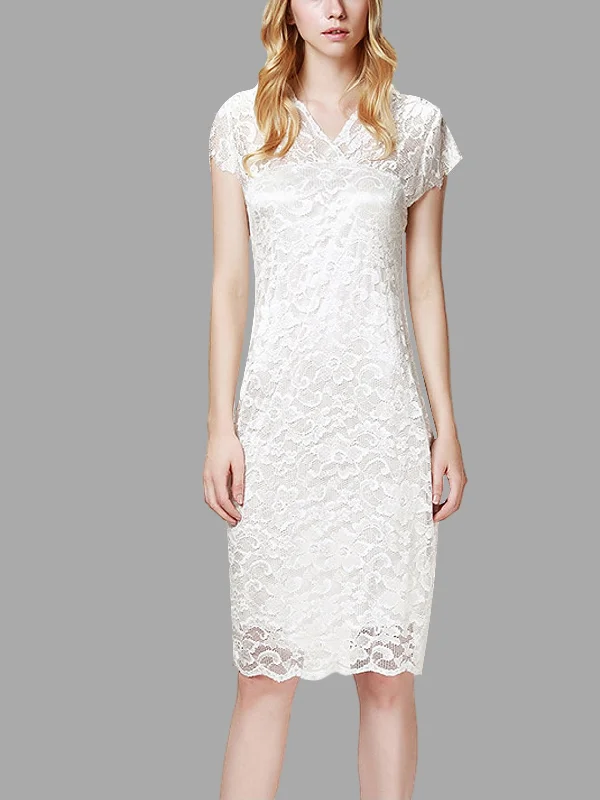 Wholesale White Lace Mini Dress