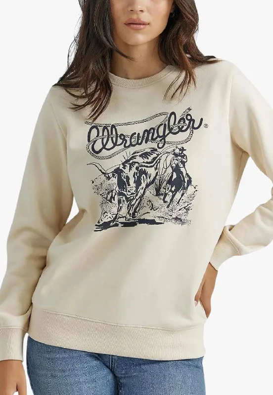 Wrangler Womens Bull Crewneck Sweat Shirt