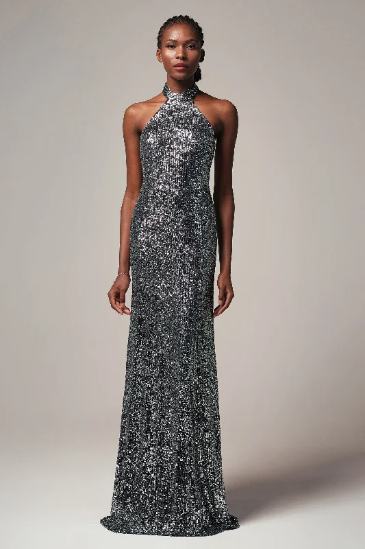 Sheath-Column Floor Length Sequined Dress CB0401