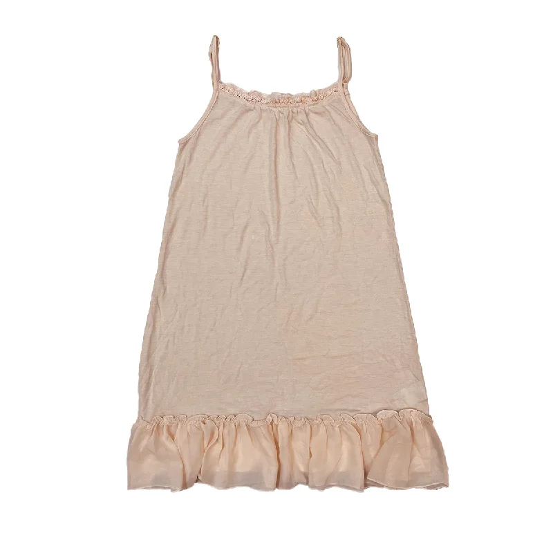 Lace Trim Ruffle Cami Dress