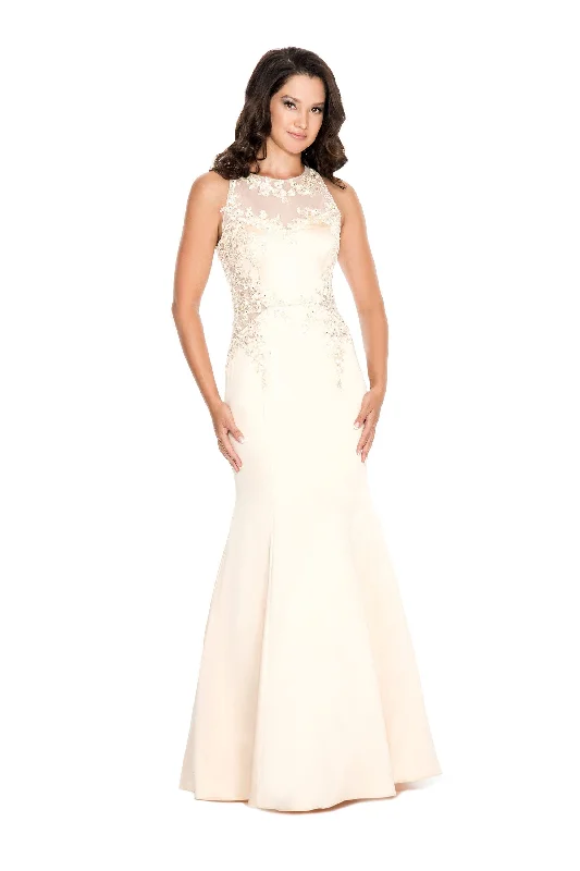 Decode 1.8 - 183859 Lace Applique Satin Long Gown