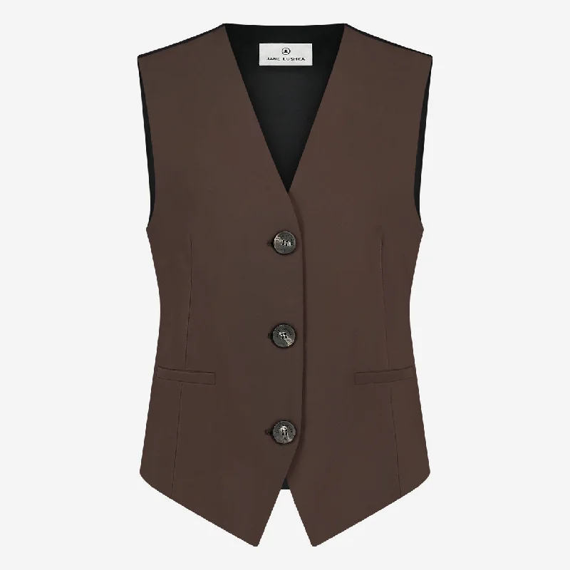 Erik Vest Technical Jersey | Dark Brown